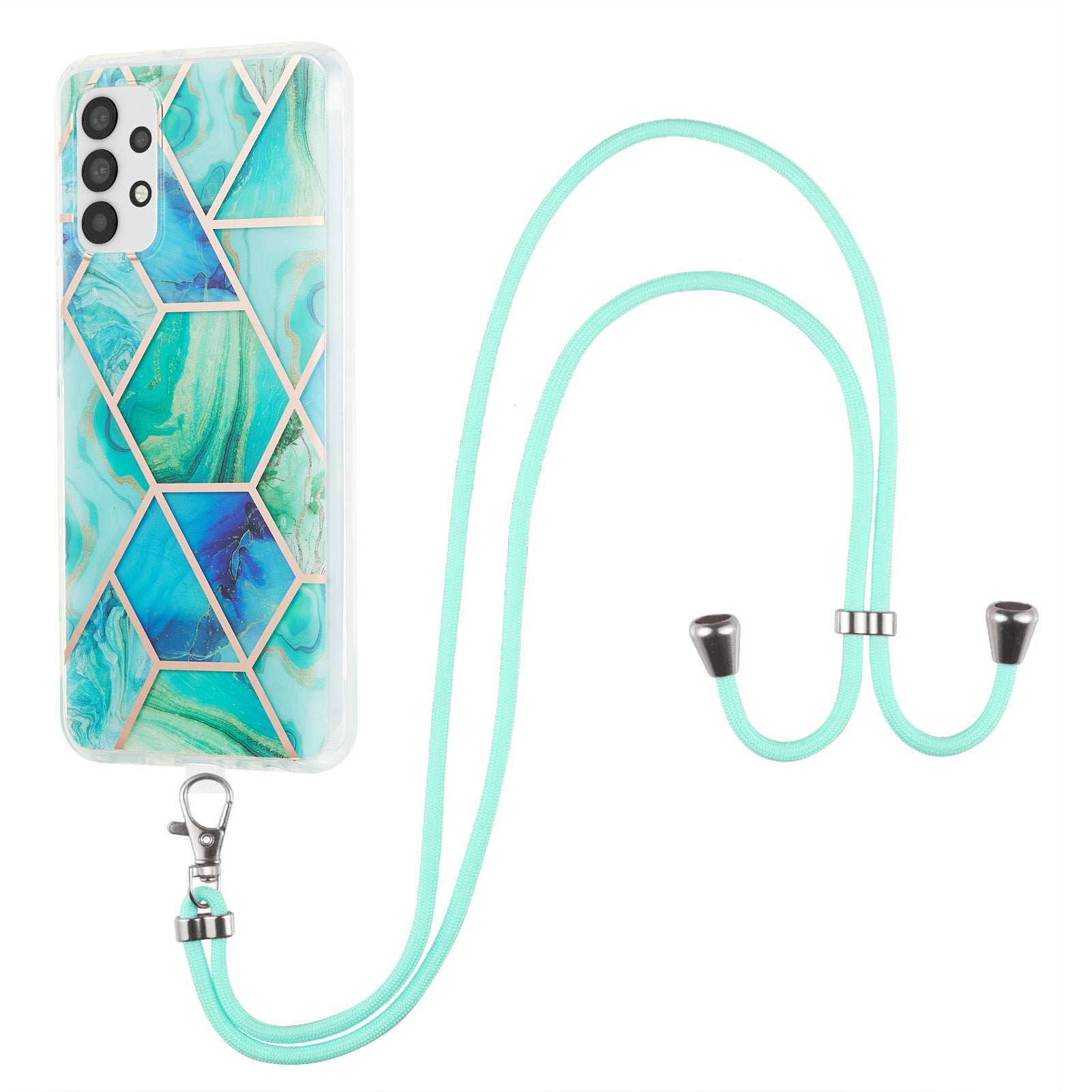 YB IMD Series-5 Phone Case for Samsung Galaxy A23 4G / 5G (Global Version) IML IMD Electroplating TPU Phone Shell with Lanyard YB IMD Series-5 Phone Case for Samsung Galaxy A23 4G / 5G (Global Version) IML IMD Electroplating TPU Phone Shell with Lanyard